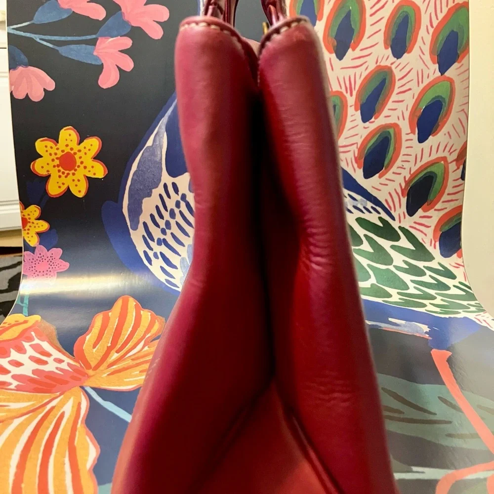 Sonoma Burgundy Leather Satchel - Picture 6 of 9